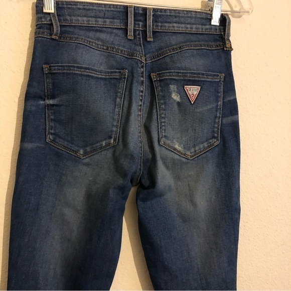 Guess Vintage 1981 Skinny Blue High Waist Jeans Women Size 27 - Picture 9 of 11